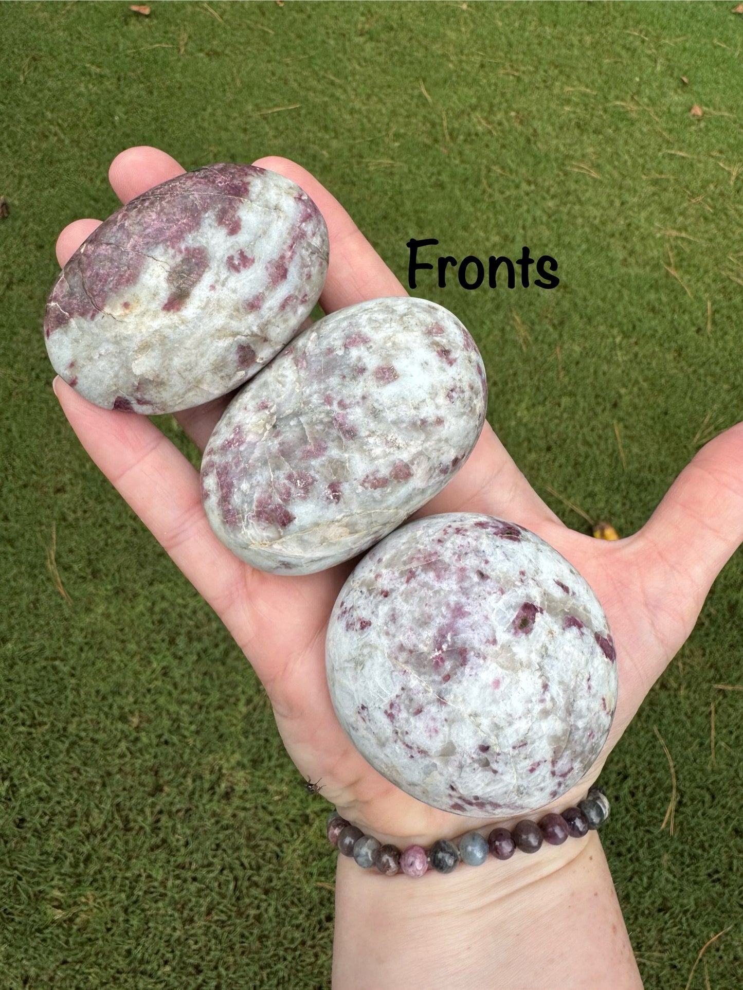 Rubellite Palm Stones
