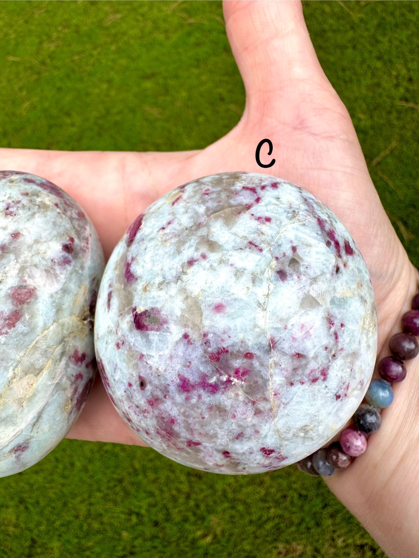 Rubellite Palm Stones