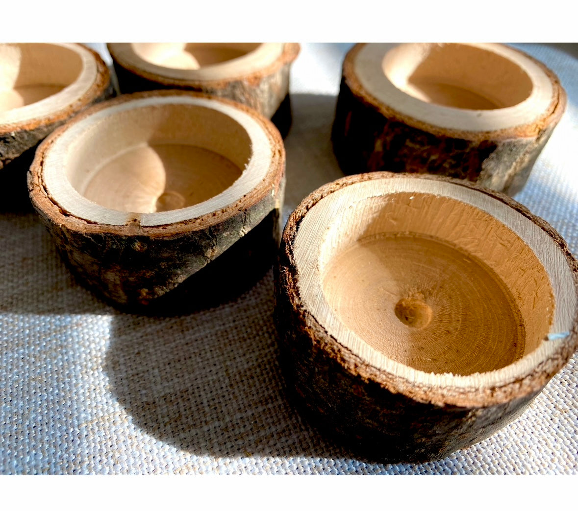 2-pack Wood Tea Light Holders Free Gift Wrap