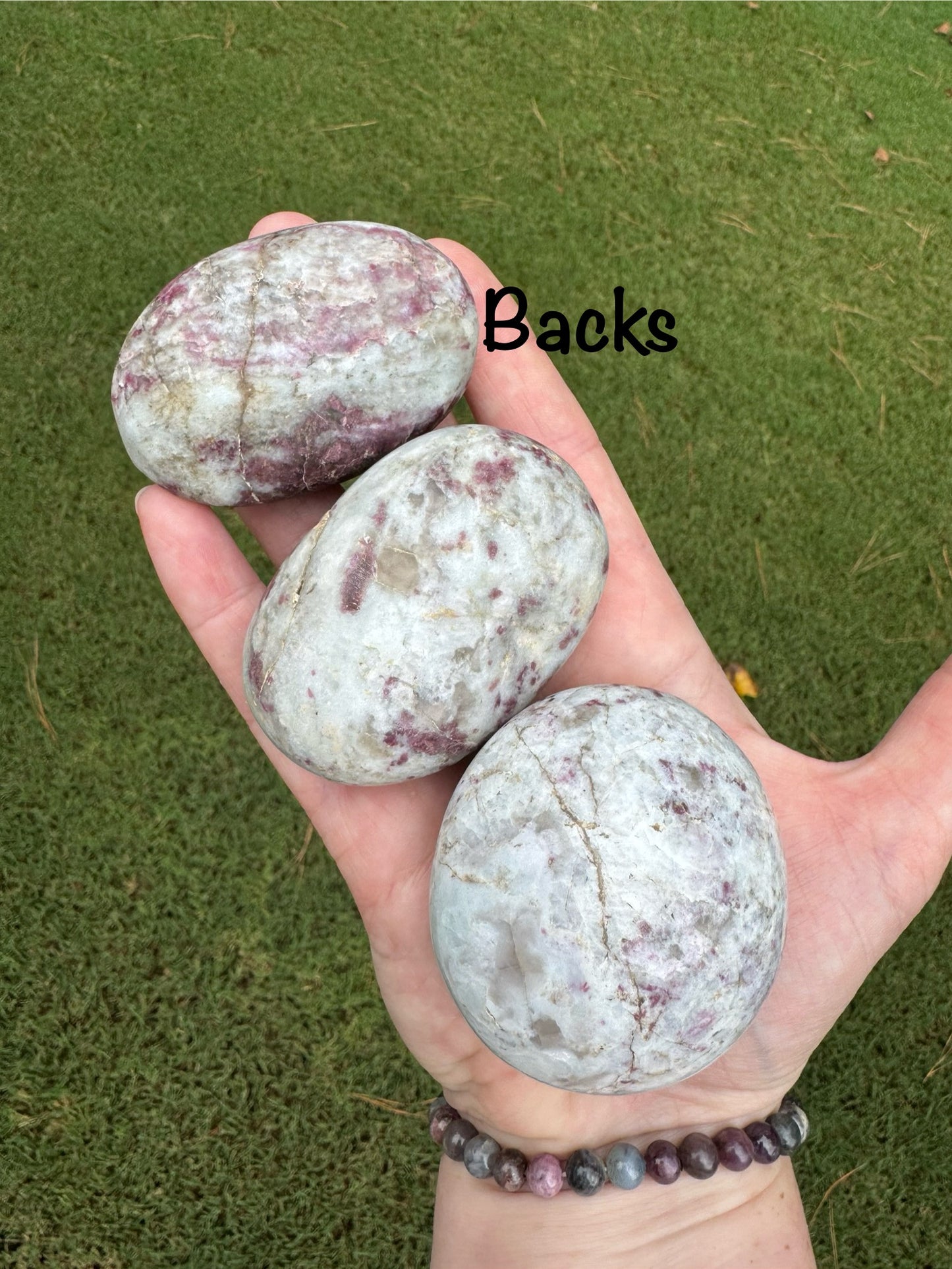 Rubellite Palm Stones