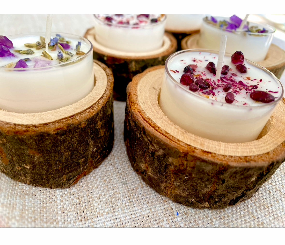 2-pack Wood Tea Light Holders Free Gift Wrap