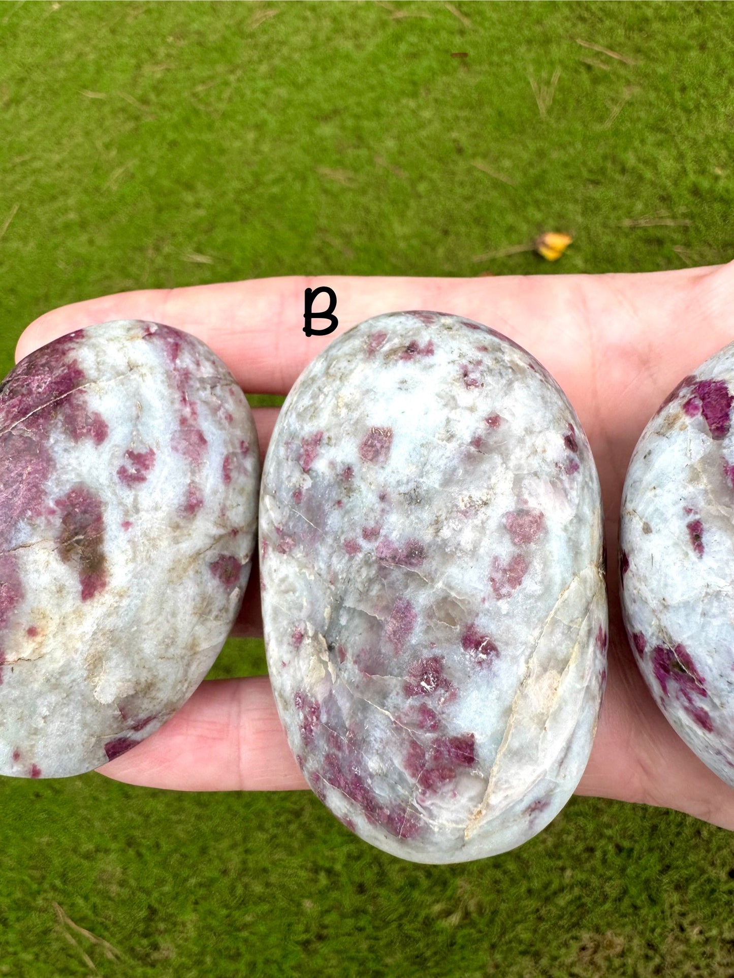 Rubellite Palm Stones