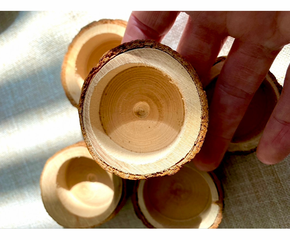 2-pack Wood Tea Light Holders Free Gift Wrap