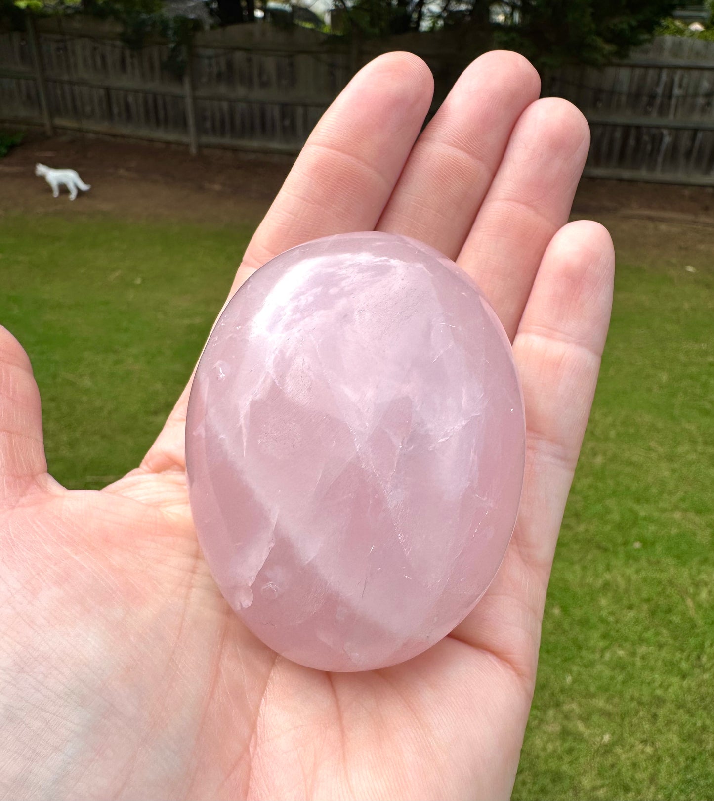 Pink Rose Quartz Palm Stone