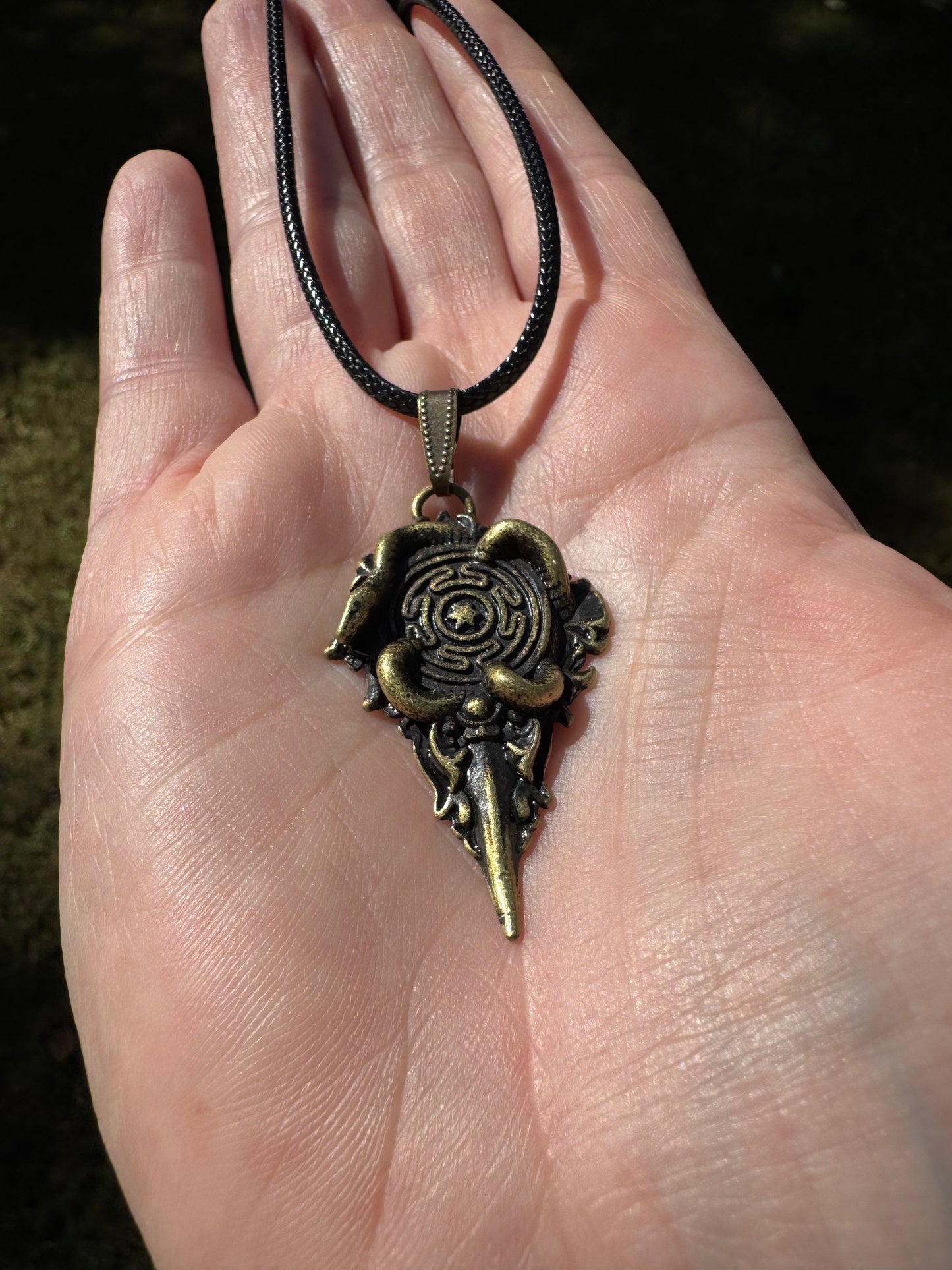 Hecate’s Wheel Pendant with Snake