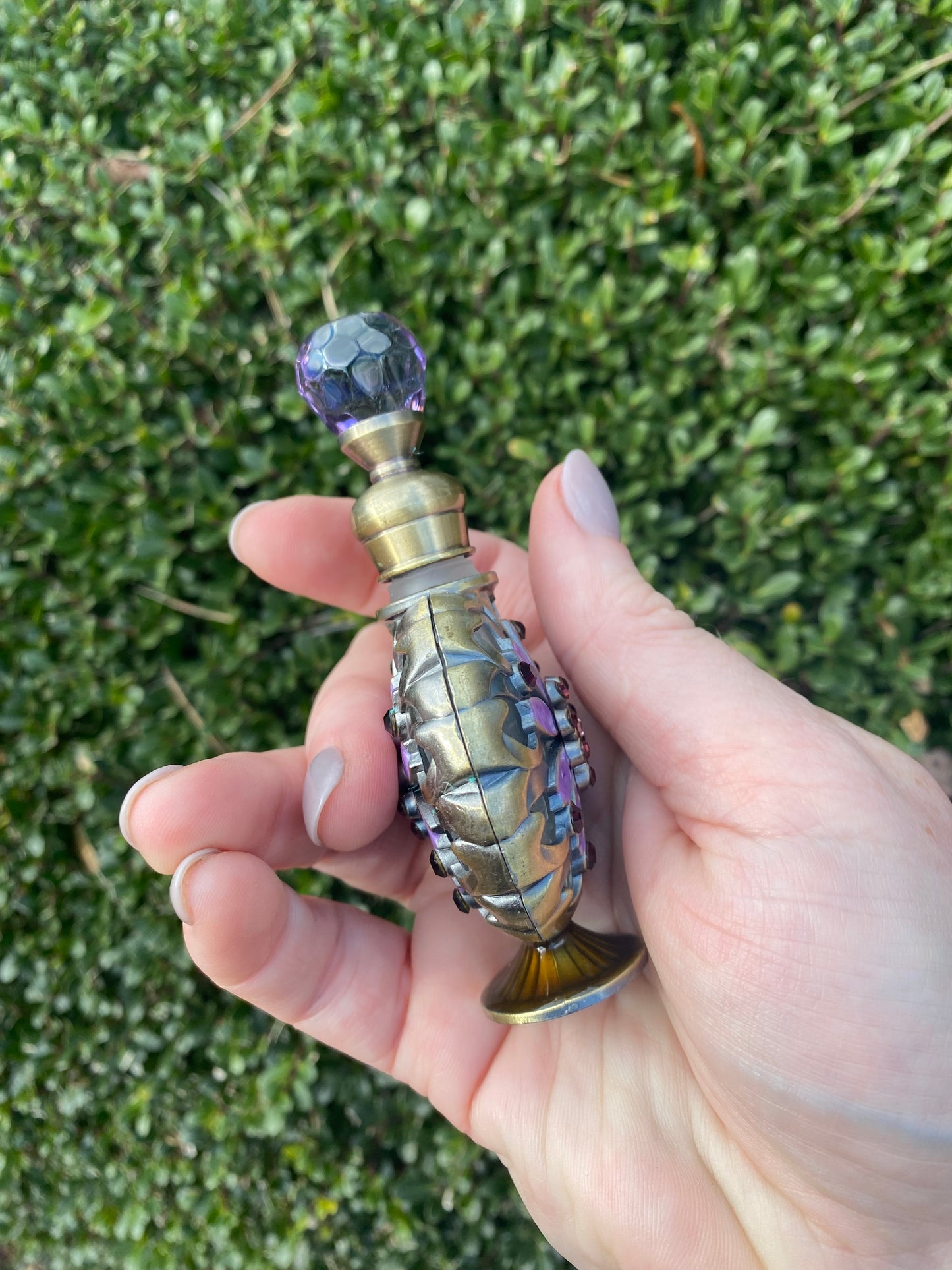 Bronze Vintage Style Flower Perfume Bottles 10 ml