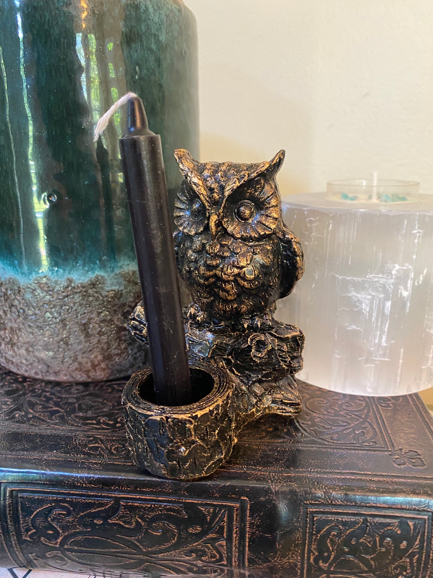 Owl Incense Holder Candle Holder