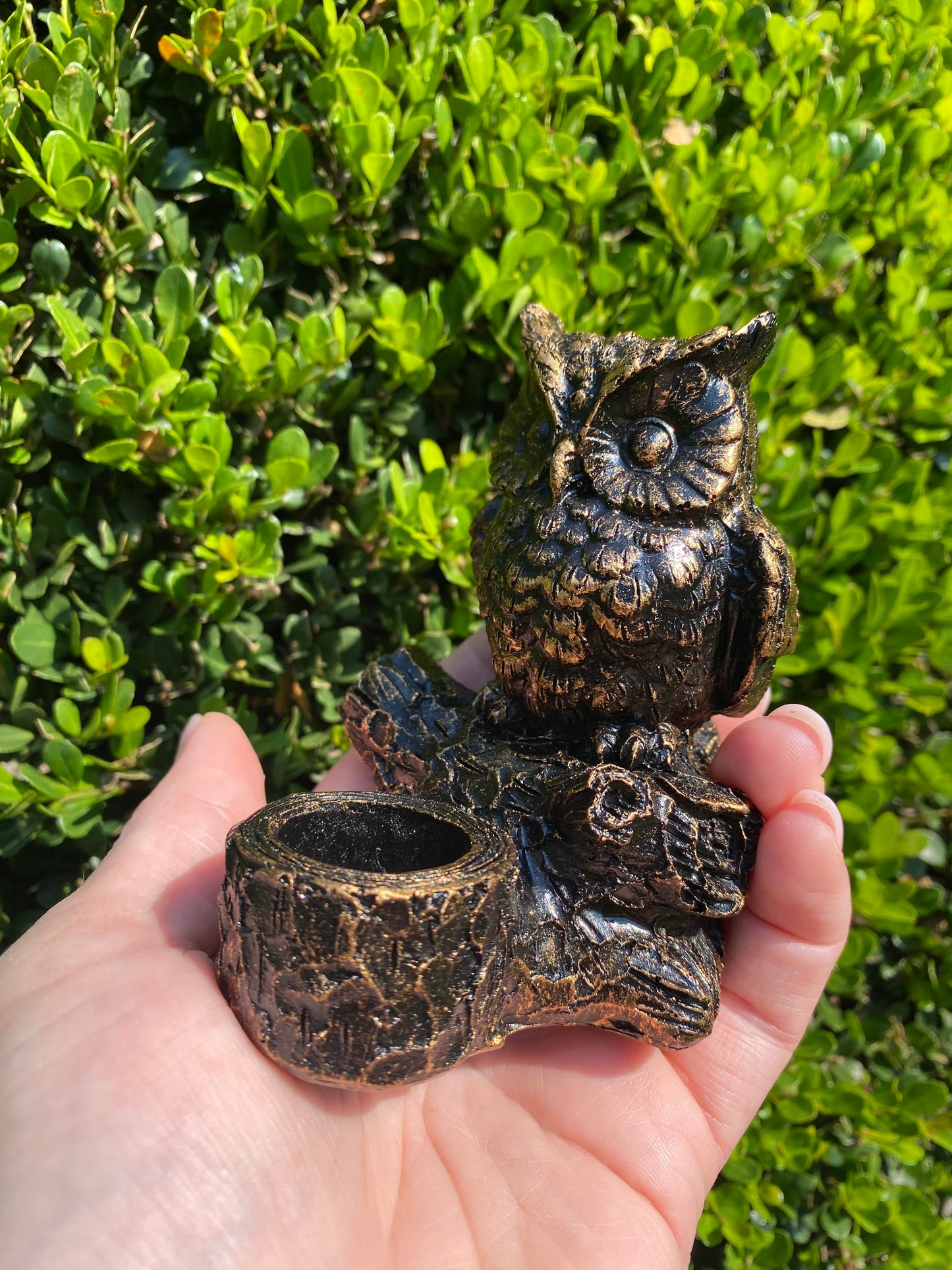 Owl Incense Holder Candle Holder