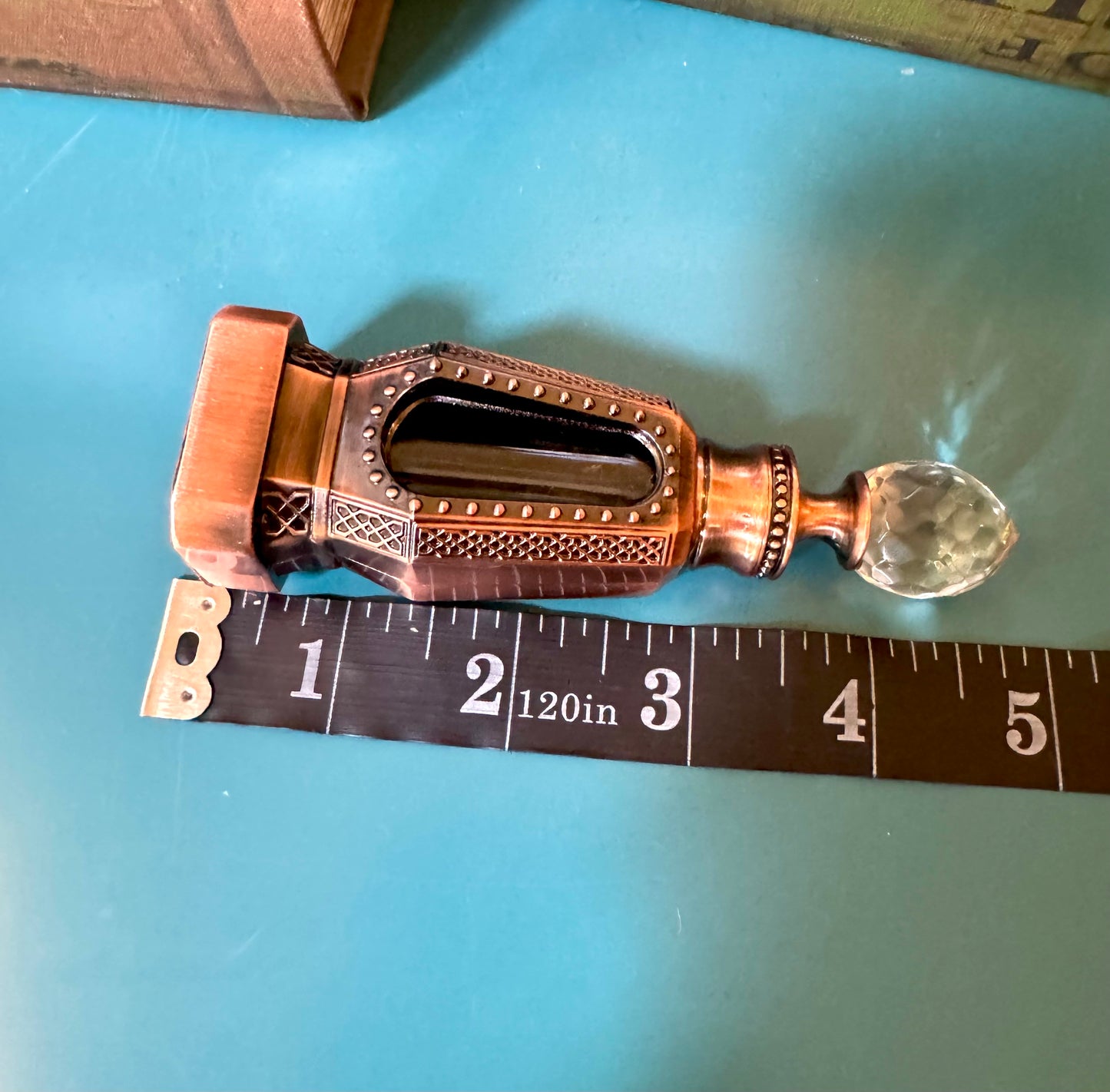Copper and Glass Vintage Style Perfume Bottle 10 ml Free Gift Wrap