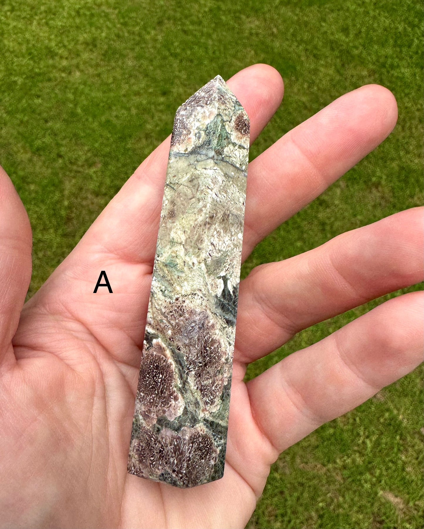Green Sakura Flower Agate Towers Obelisks Free Gift Wrap