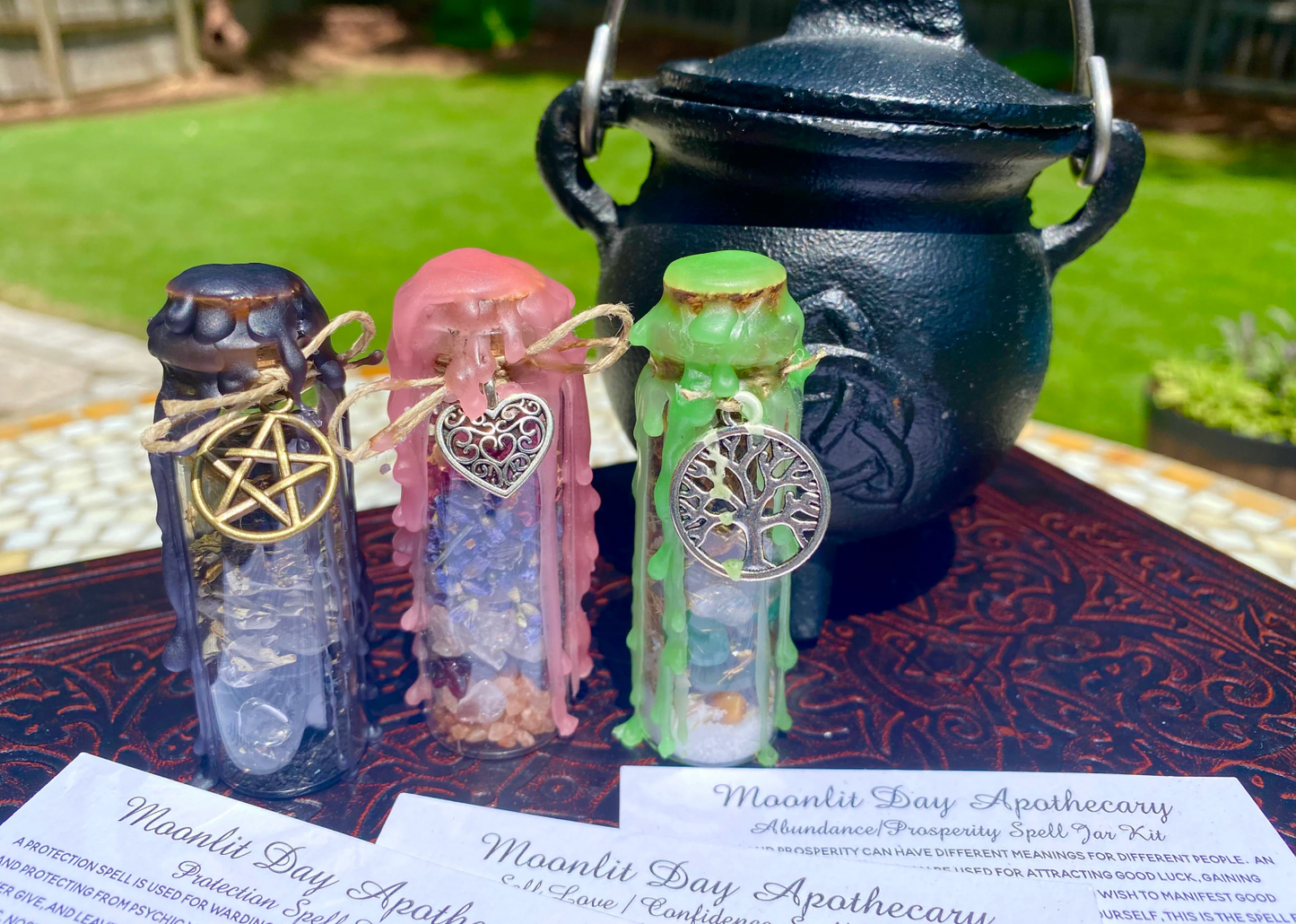 Spell Jar Kits Witchcraft Kit Spell Bottle Kit Love Confidence Protection Abundance Prosperity Witch Kits Candle Spells Free Gift Wrap