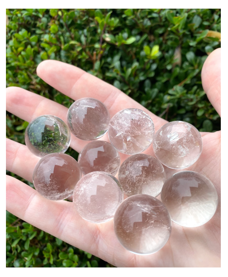 High Quality Clear Quartz Sphere Orb .85-1” Round Free Gift Wrap
