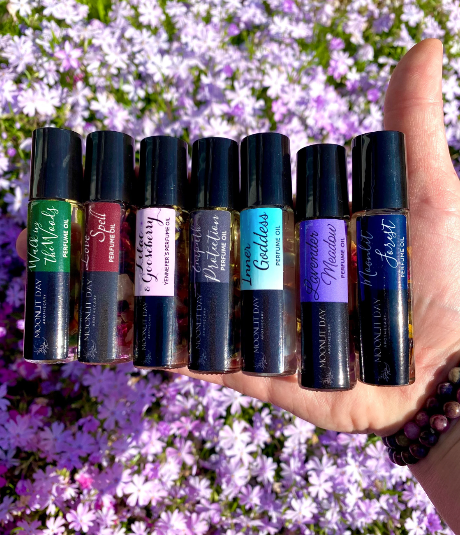 Moonlit Forest Perfume Oil Dark Woods Earthy Natural Organic Aromatherapy Oil Wicca Magic Witchcraft Summer Woods Sultry Free Gift Wrap
