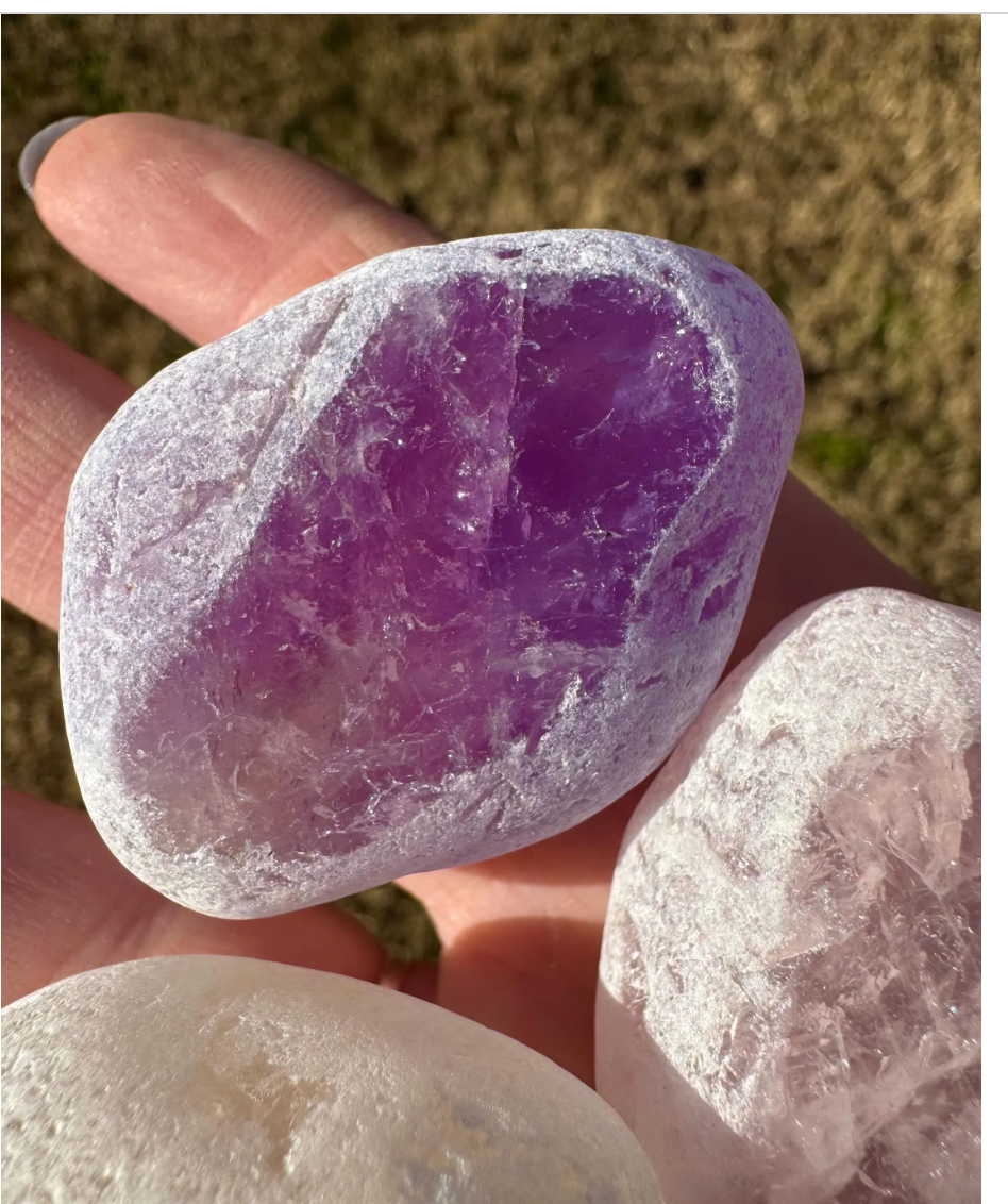 Ema Egg Seer Stone Rose Quartz Clear Quartz Smoky Quartz Amethyst Natural Stone Crystal Free Gift Wrap
