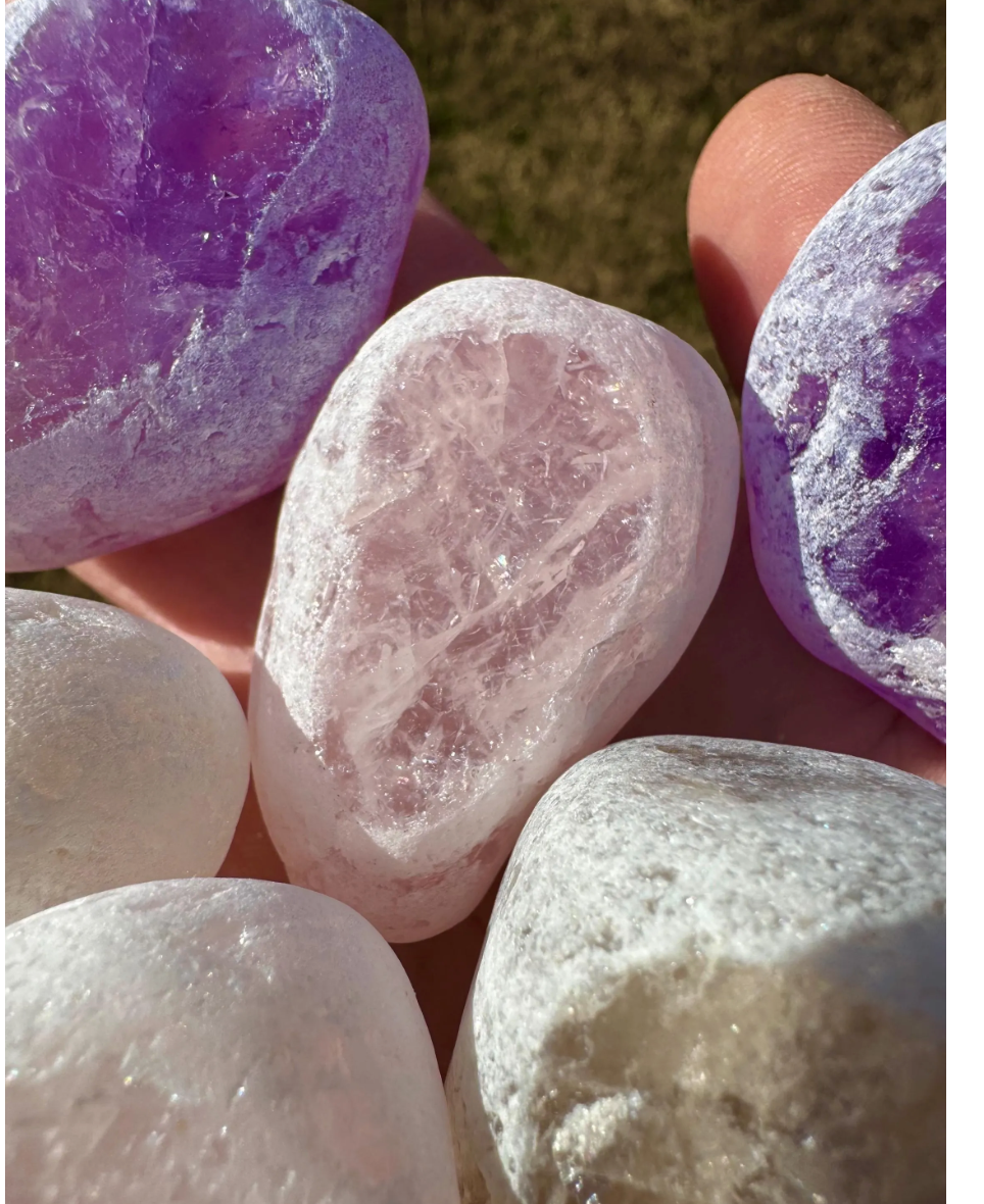Ema Egg Seer Stone Rose Quartz Clear Quartz Smoky Quartz Amethyst Natural Stone Crystal Free Gift Wrap