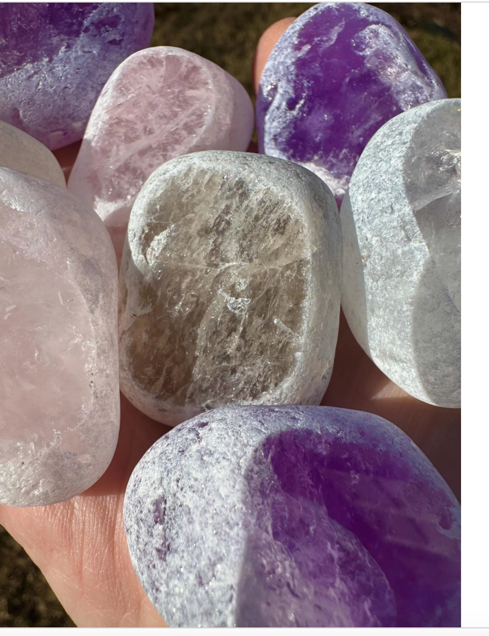 Ema Egg Seer Stone Rose Quartz Clear Quartz Smoky Quartz Amethyst Natural Stone Crystal Free Gift Wrap