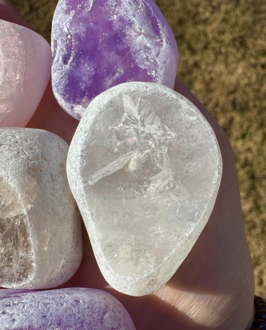 Ema Egg Seer Stone Rose Quartz Clear Quartz Smoky Quartz Amethyst Natural Stone Crystal Free Gift Wrap