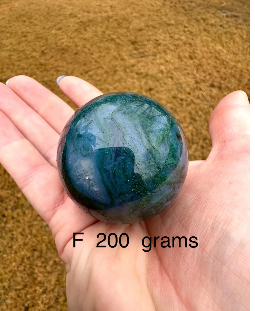 Moss Agate Spheres Crystal Carving High Quality Carved Stone 2"-3”. Green Stone Free Gift Wrap You Choose Free Holder Heart Chakra