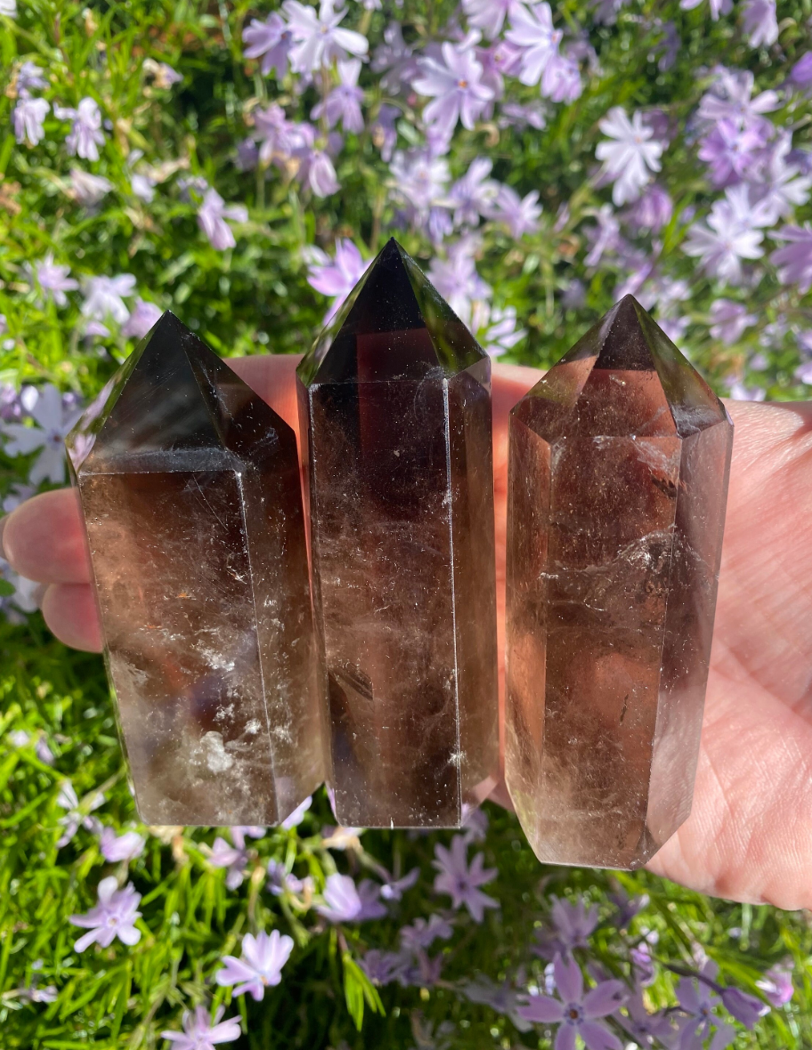 Smoky Quartz Towers Stones High Quality Polished Crystals Specimens Smoky Quartz Obelisk Free Gift Wrap