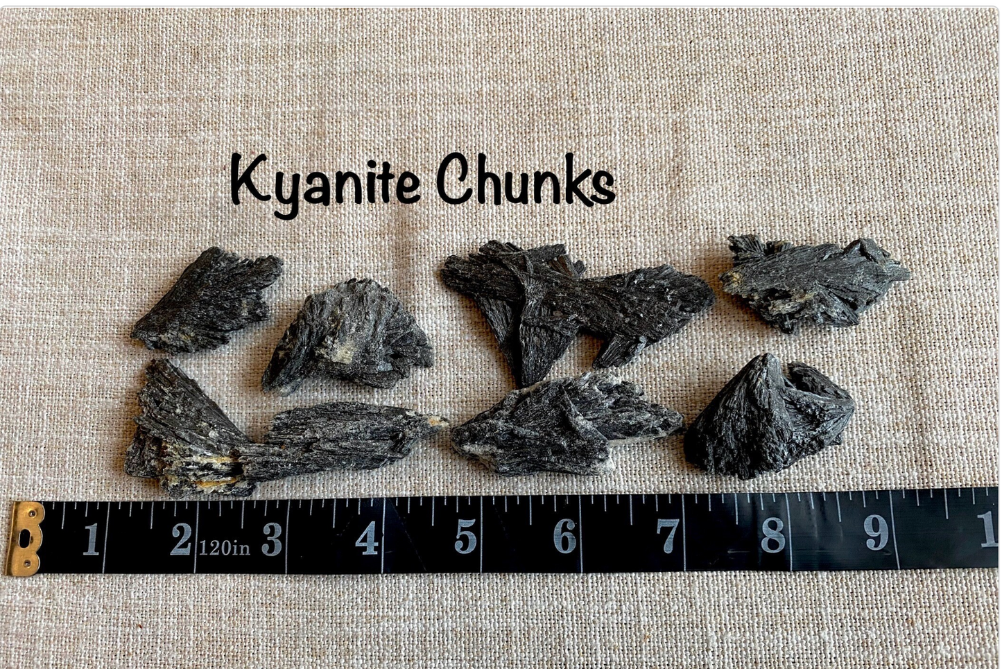 Black Kyanite Chunks Premium Grade Stone Crystal Free Gift Wrap