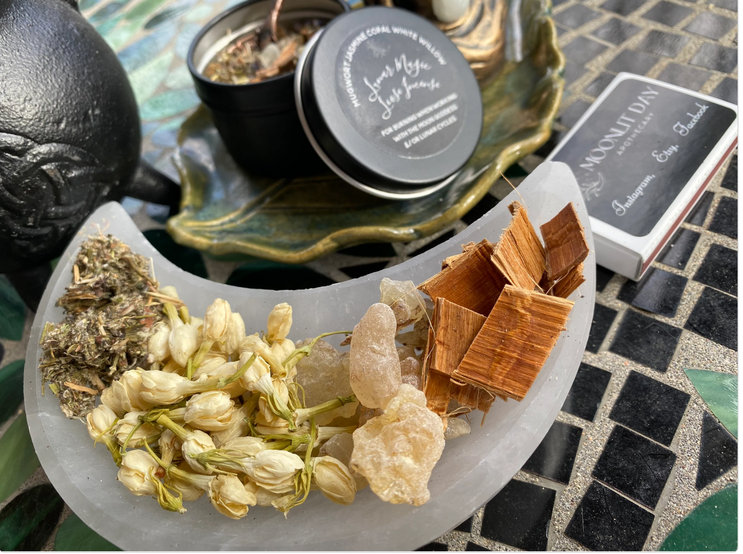 Loose Incense Blends, Shadow Work, Lunar Magic, Love Spells, Ritual, Intention, Moon, Meditation, Wicca, Handmade Witchcraft Free Gift Wrap