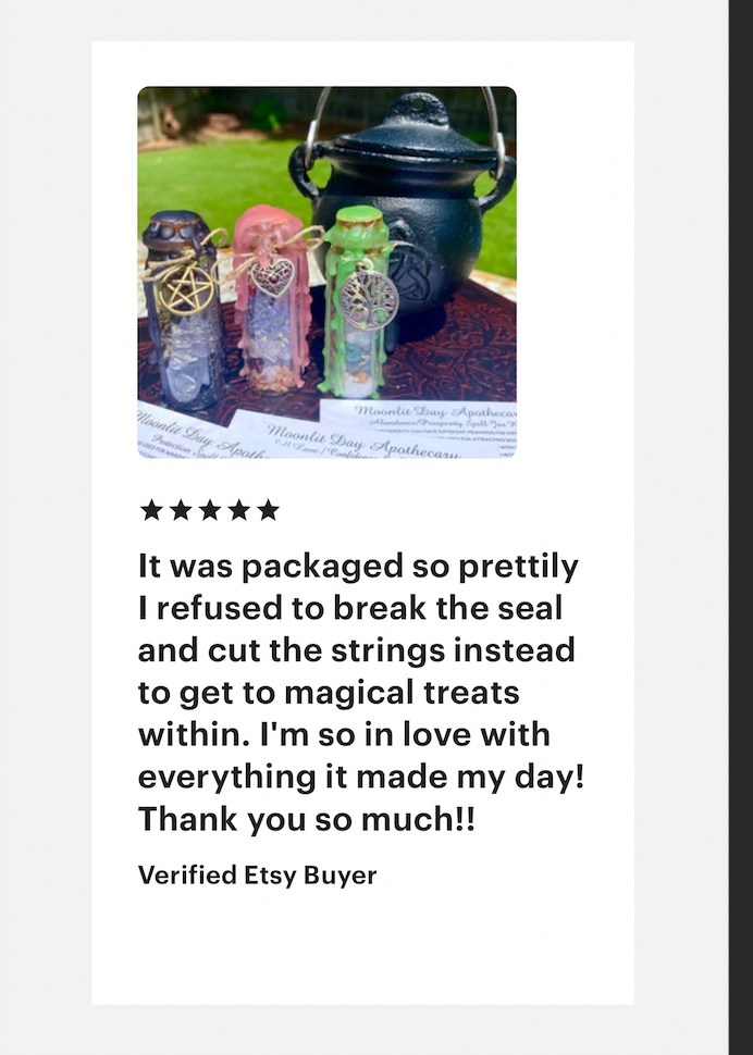 Spell Jar Kits Witchcraft Kit Spell Bottle Kit Love Confidence Protection Abundance Prosperity Witch Kits Candle Spells Free Gift Wrap