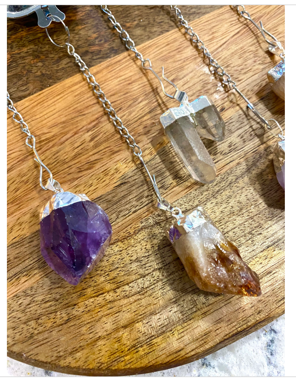 Crystal Tea Infuser Loose Leaf Tea Steeper Natural Raw Crystal Tea Ball Tea Lover Gift Present Free Gift Wrap Amethyst Citrine Silver