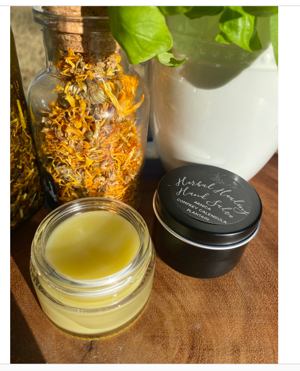 Herbal Healing Hand Salve Dry Skincare Organic Gardener’s Friend Hand Balm Lemongrass Scented