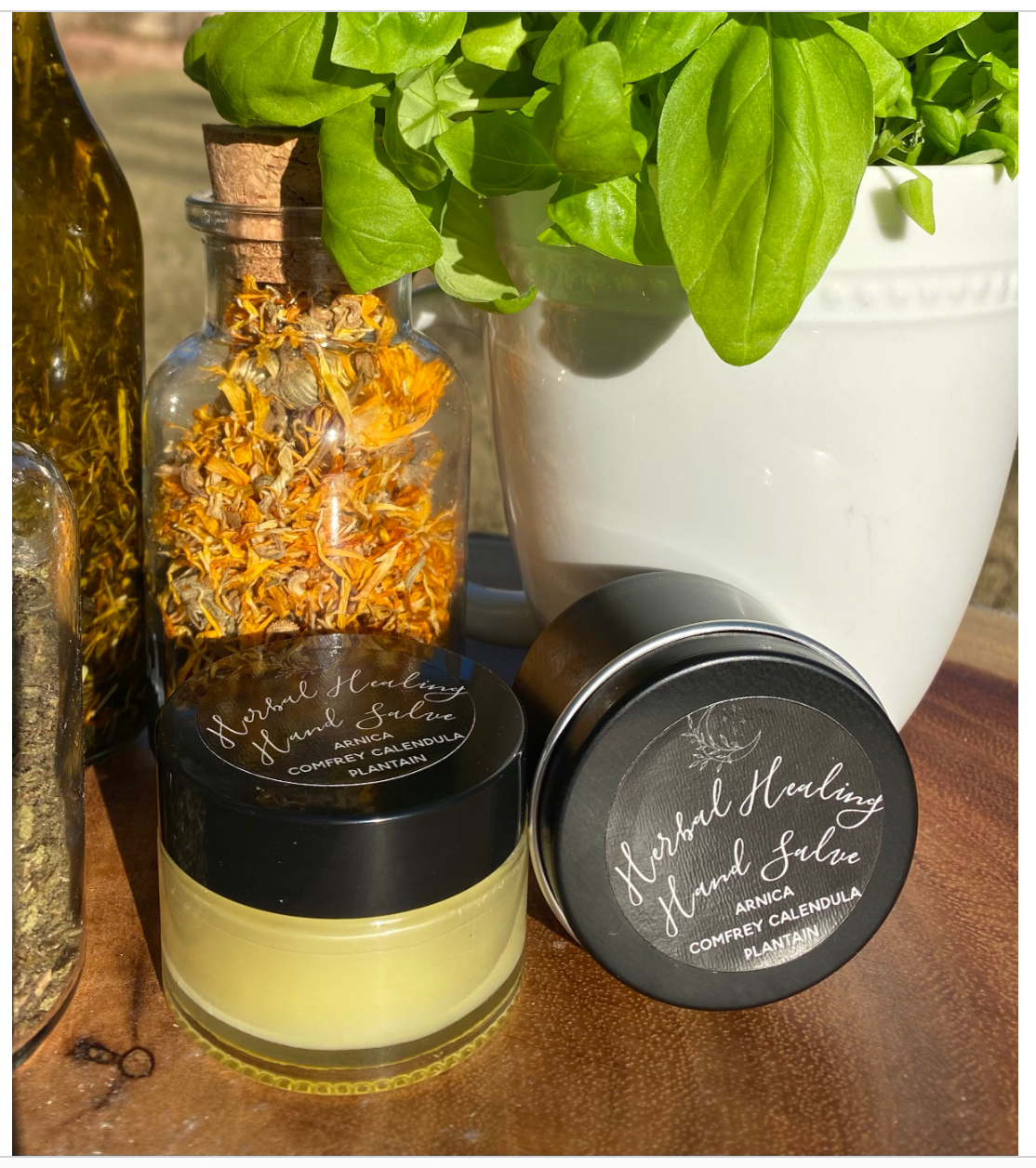 Herbal Healing Hand Salve Dry Skincare Organic Gardener’s Friend Hand Balm Lemongrass Scented