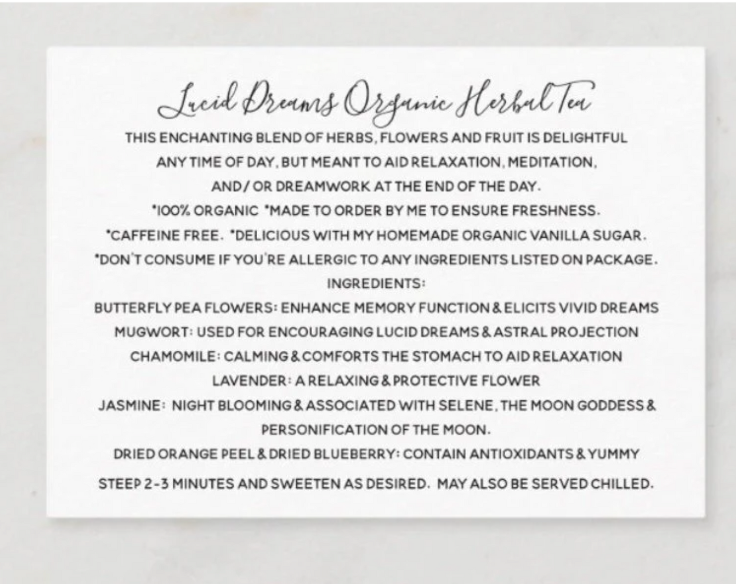 Lucid Dreams Tea