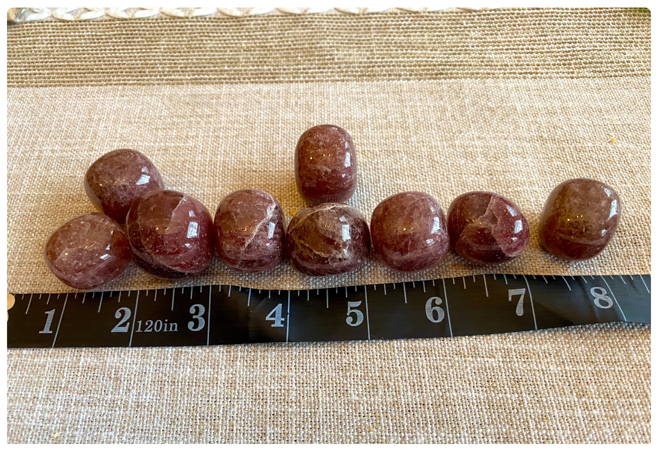 Strawberry Quartz Tumble 1” Large Polished Natural Stone Crystal Free Gift Wrap