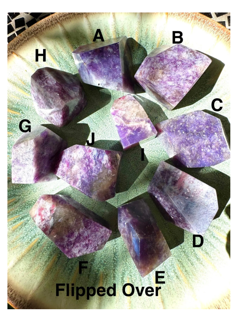 Unicorn Stone Polished Free Forms Large Crystals Purple Lepidolite, Smokey Quartz, Pink Tourmaline Free Gift Wrap You Choose Crystal