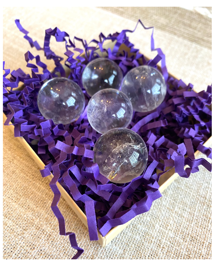 High Quality Clear Quartz Sphere Orb .85-1” Round Free Gift Wrap