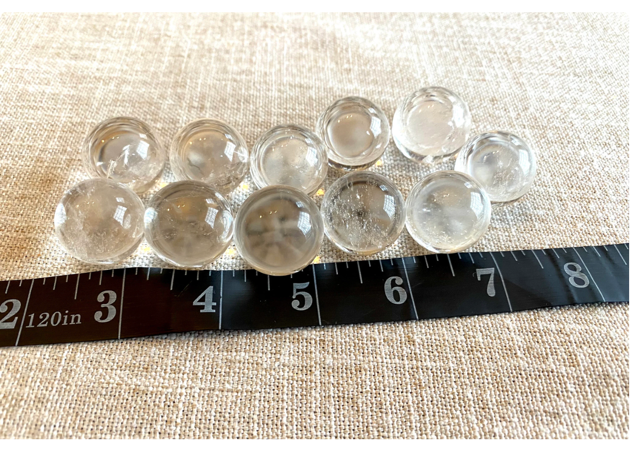 High Quality Clear Quartz Sphere Orb .85-1” Round Free Gift Wrap