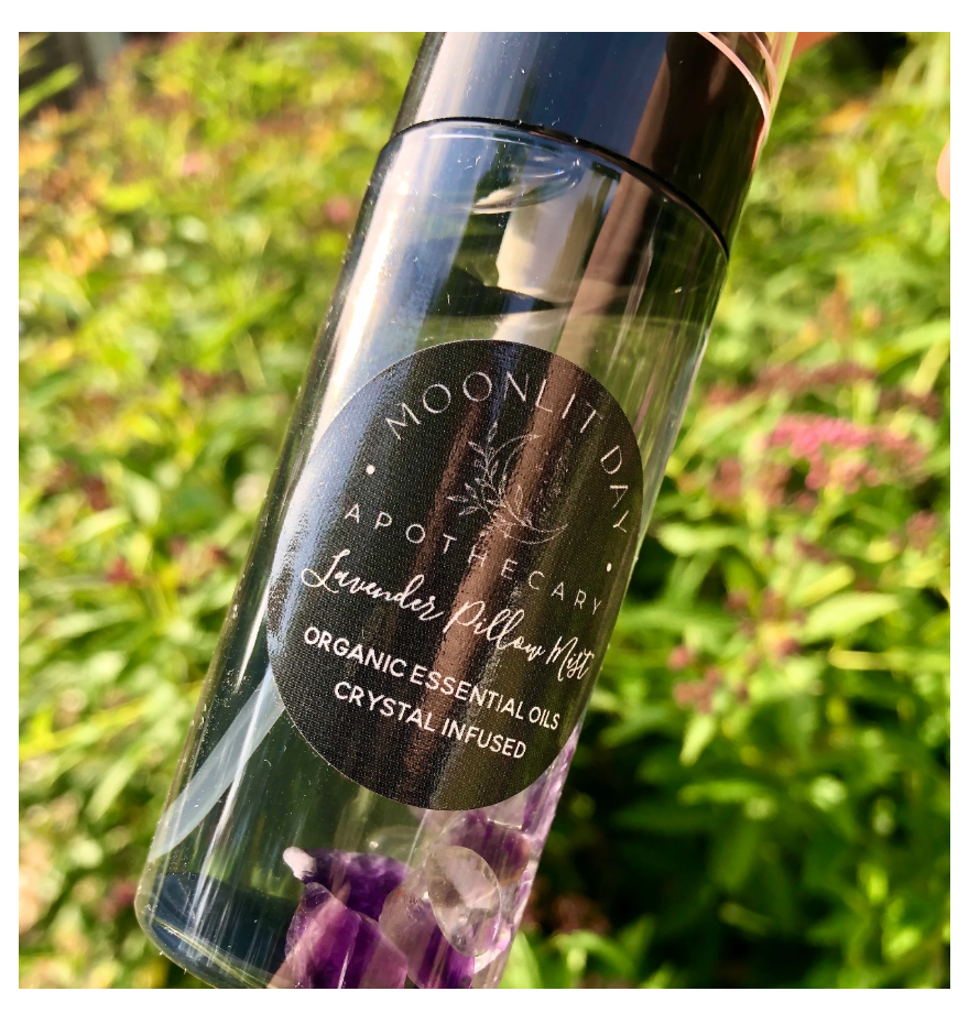 Lavender Pillow Mist Organic linen spray crystal infused room spray aromatherapy mist