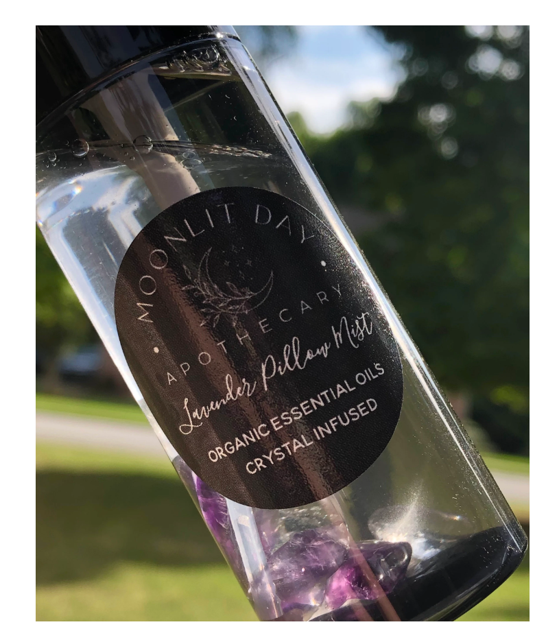 Lavender Pillow Mist Organic linen spray crystal infused room spray aromatherapy mist