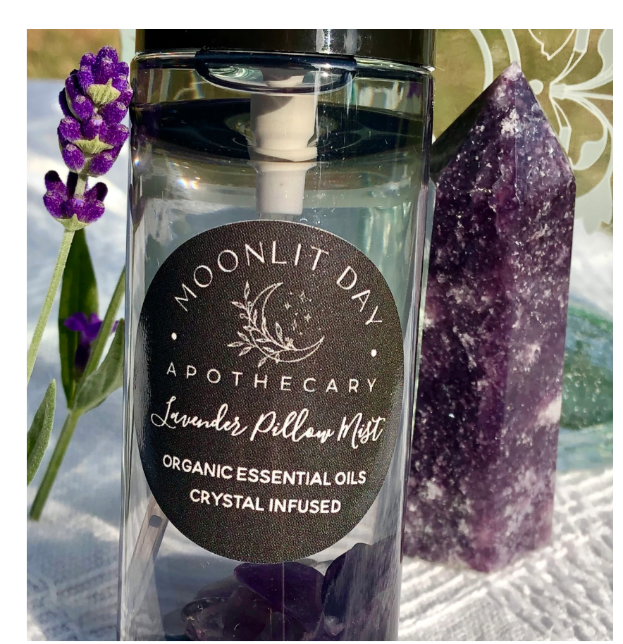 Lavender Pillow Mist Organic linen spray crystal infused room spray aromatherapy mist