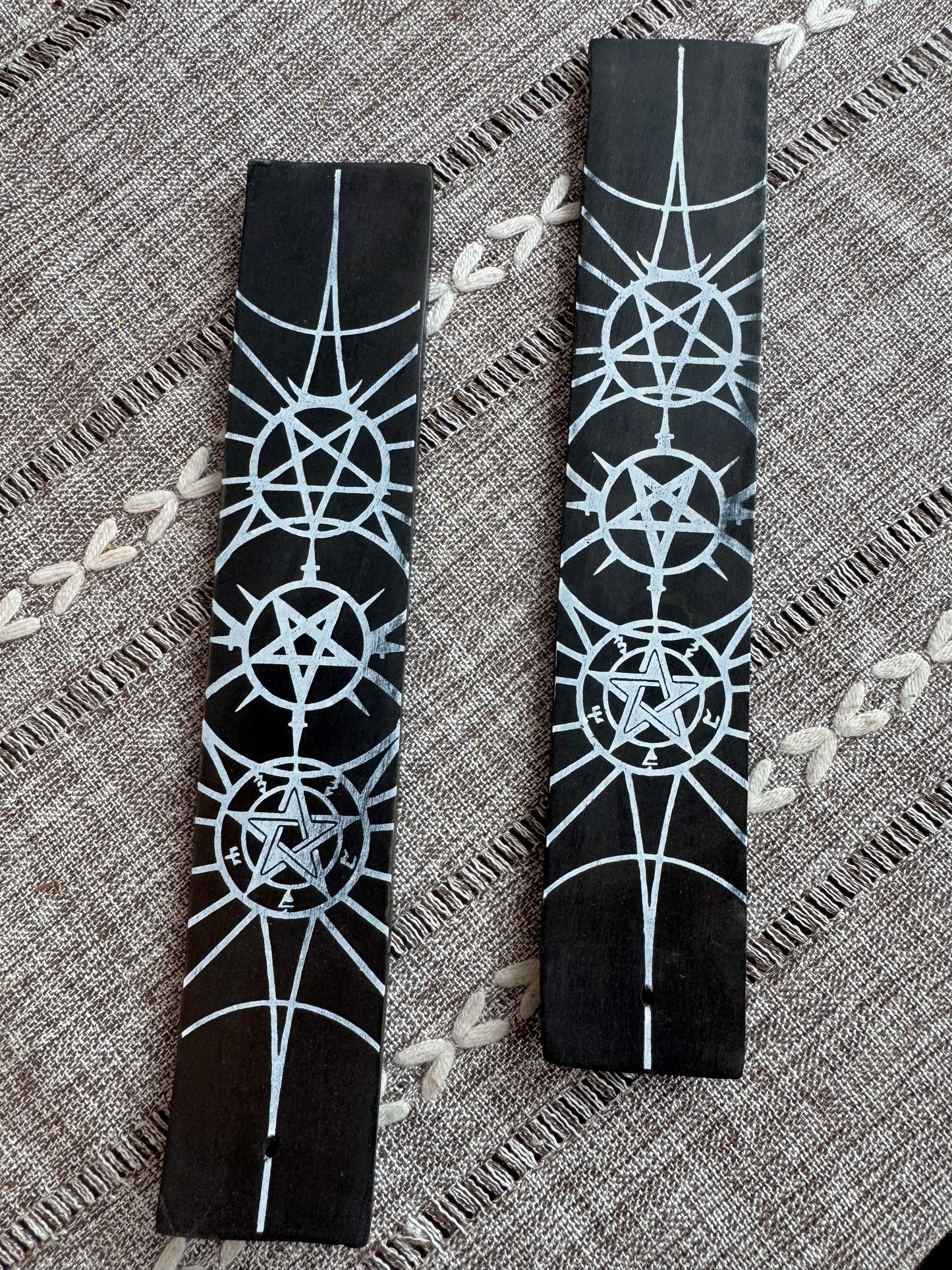 Incense Stick Burner Ash Catcher Wood 10”