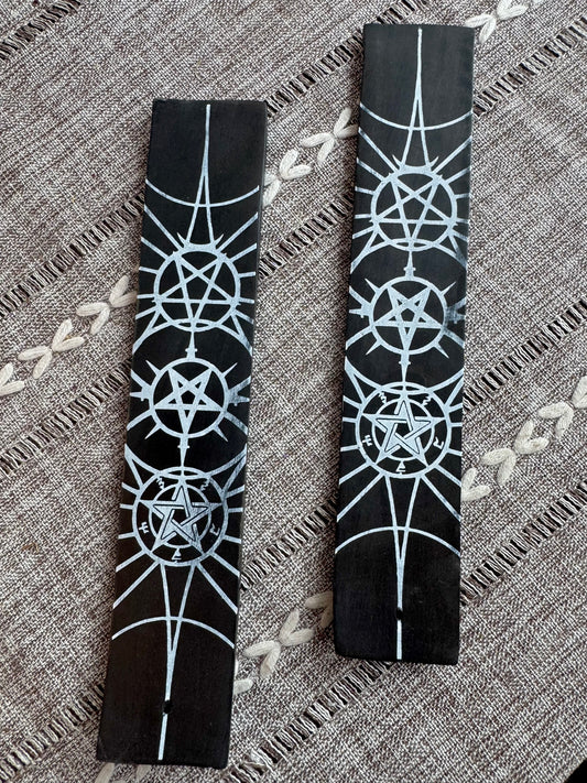 Incense Stick Burner Ash Catcher Wood 10”