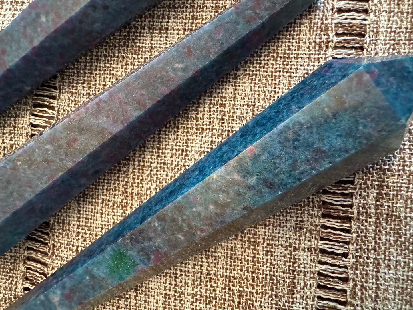 Ruby in Kyanite Wand UV Reactive