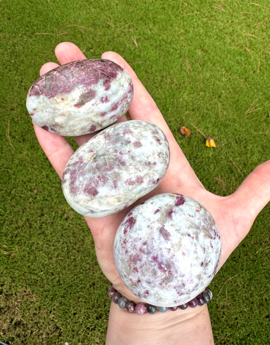 Rubellite Palm Stones