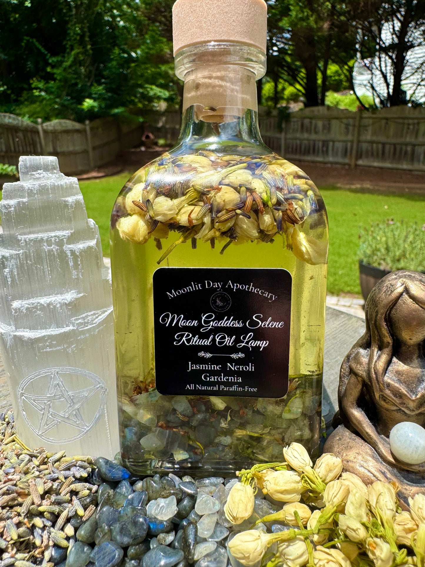 Moon Goddess Selene Ritual Oil Candles Luna Deity Oil Lamp
