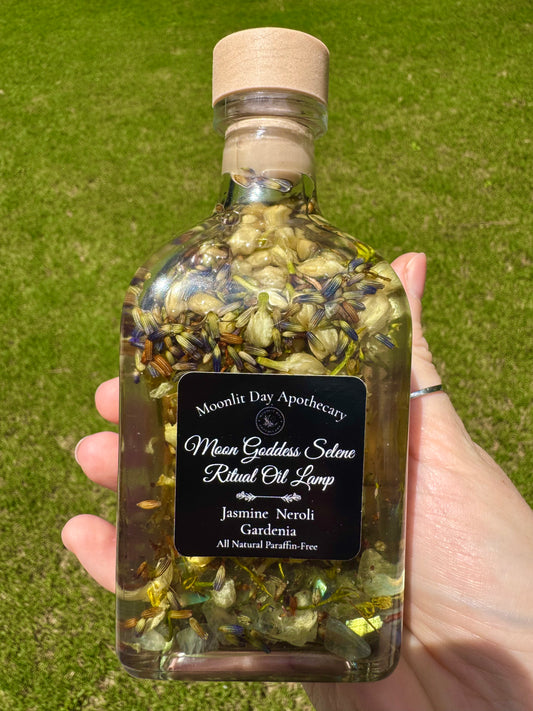 Moon Goddess Selene Ritual Oil Candles Luna Deity Oil Lamp