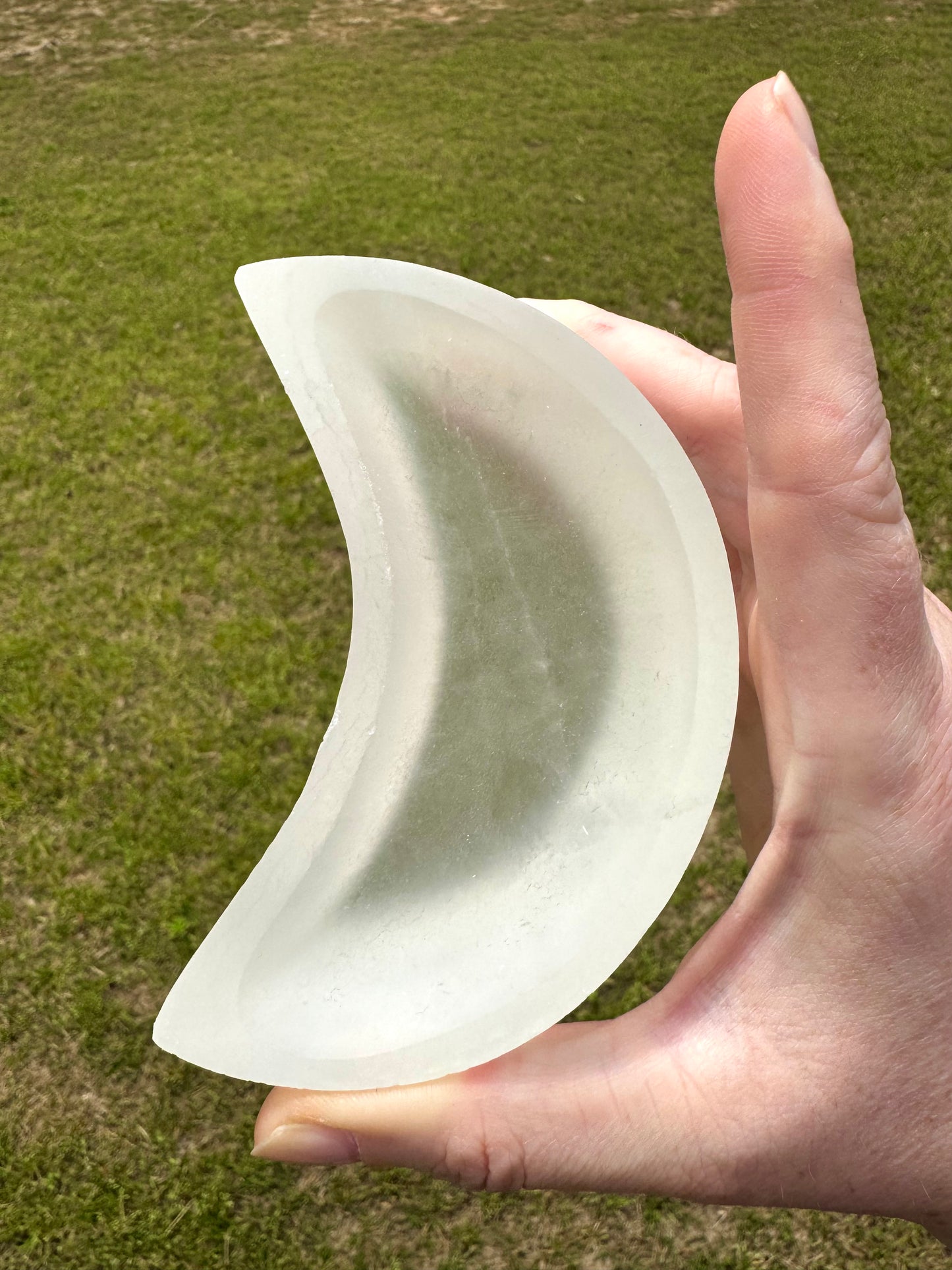 Selenite Moon Bowl 4”