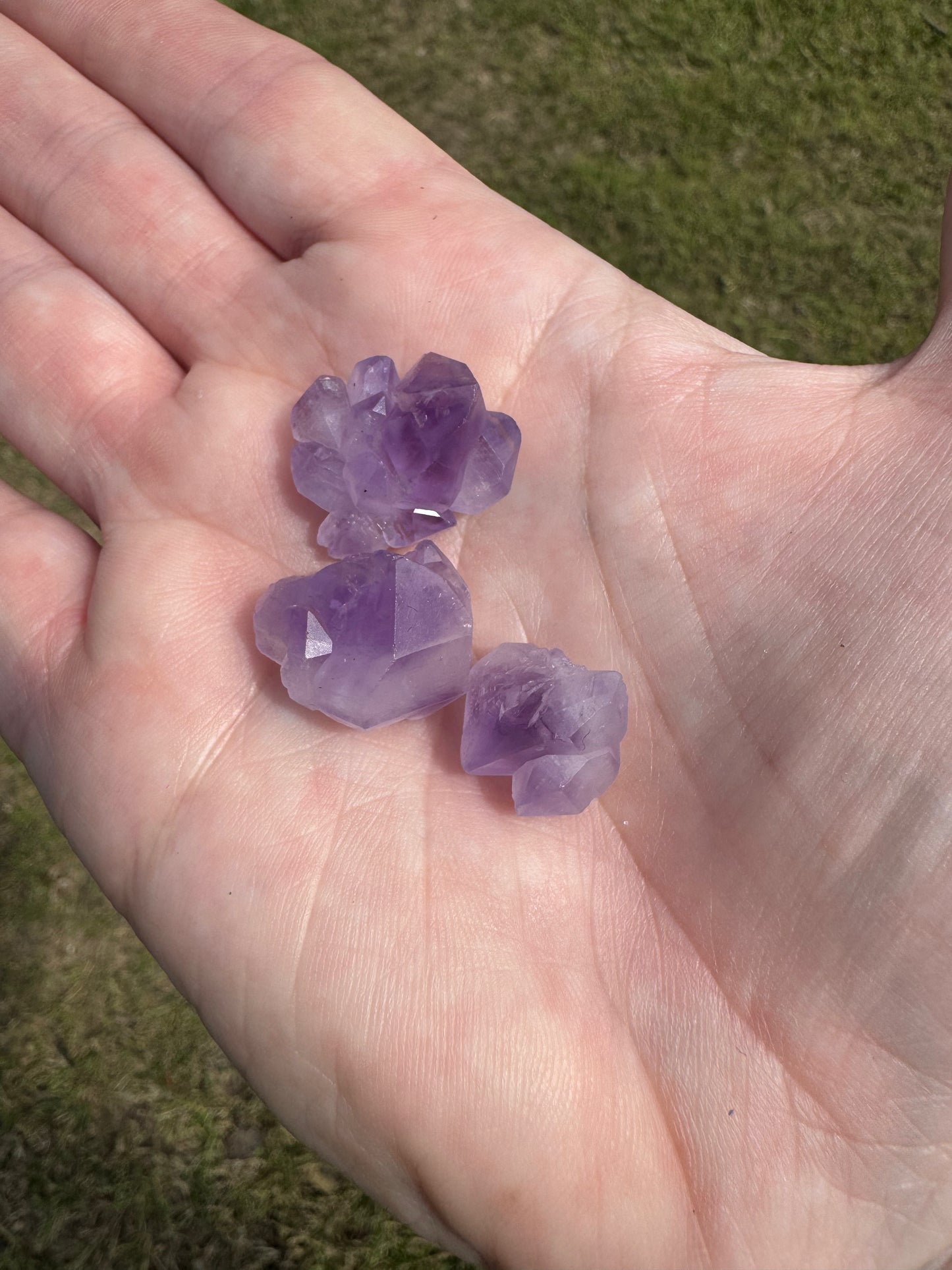 Small Amethyst clusters 3 pack