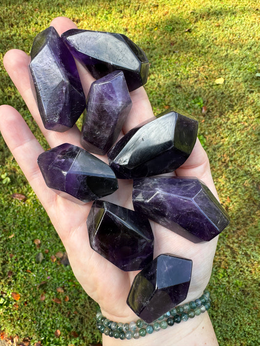 Dark Amethyst Polished Freeform Free Gift Wrap