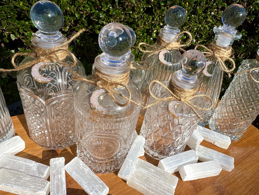 Moon Water Bottles with Free Selenite Stick