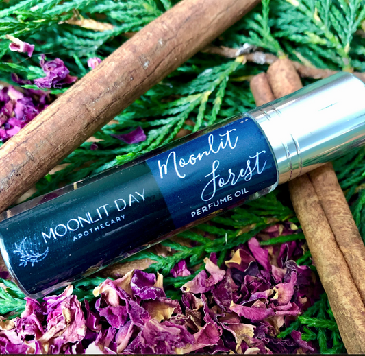 Moonlit Forest Perfume Oil Dark Woods Earthy Natural Organic Aromatherapy Oil  Wicca Magic Witchcraft Summer Woods Sultry Free Gift Wrap