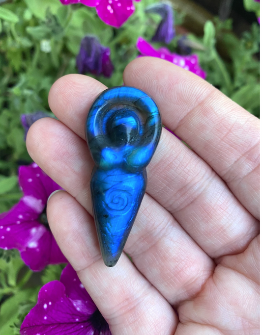 Flashy Labradorite Goddess Figure Fertility Goddess Figurine Intuition Divination Female Free Gift Wrap