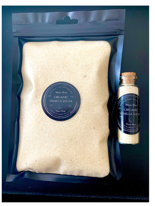 Organic Vanilla Sugar "Moon Dust" Home Made All Natural Organic Vanilla Bean 8 oz. bag